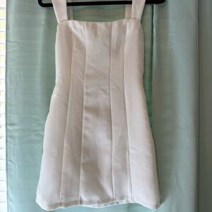 Divine Confidence White Textured Cutout Bow Mini Dress